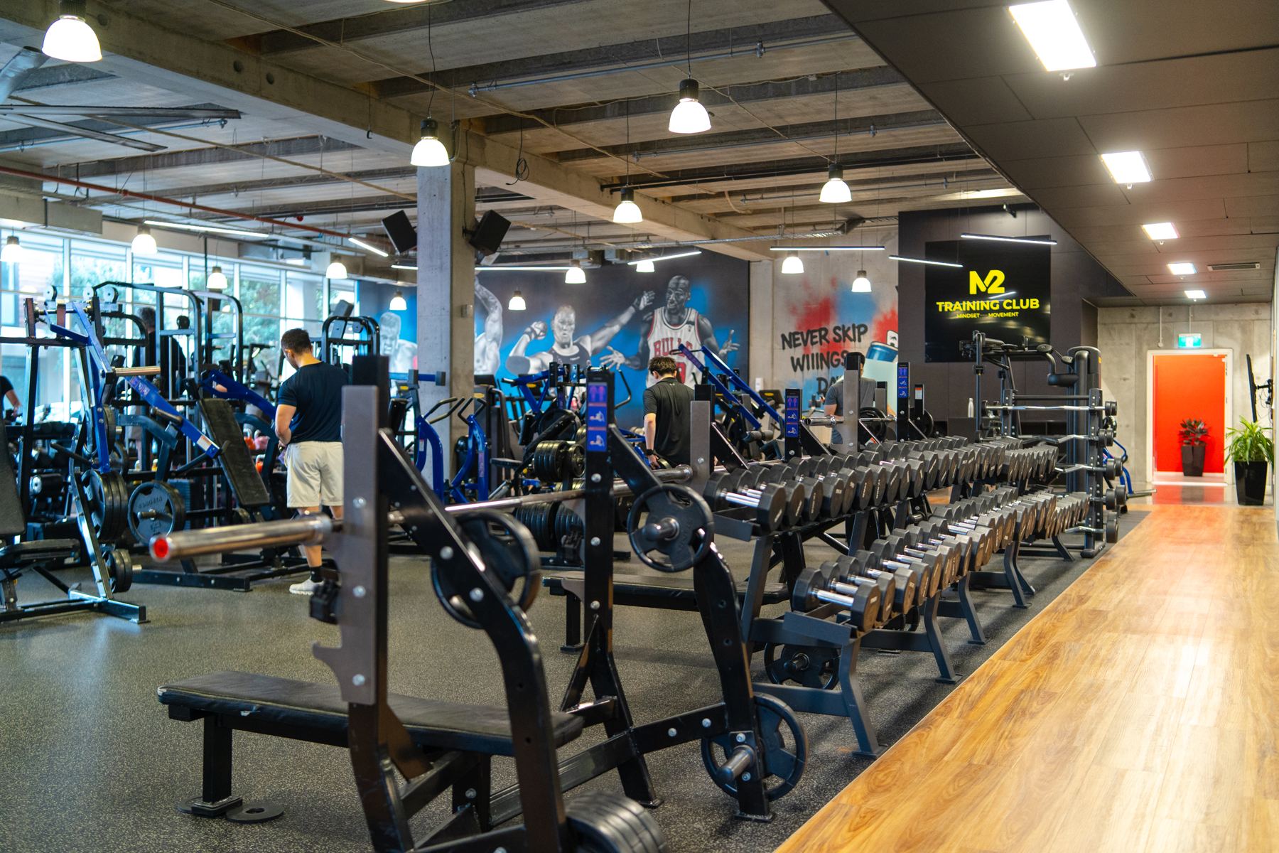 Weight plates at M2 Training Club, Grafton Auckland